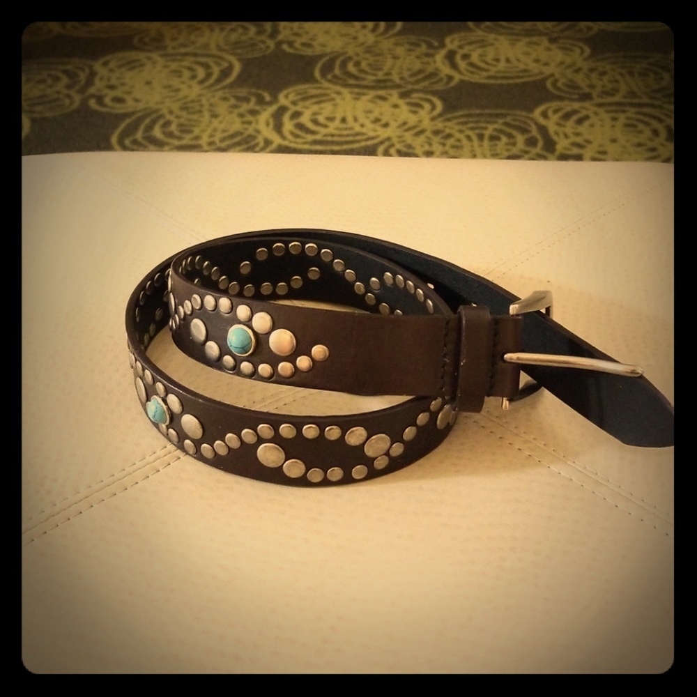 Steve Madden Leather and Stud Belt